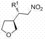 General chemical structure of chiral 3-(2-nitroethyl)tetrahydrofuran compounds showing variable R1 substituent