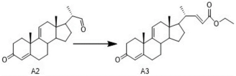 Synthetic route showing the Wittig reaction converting Compound A2 to Cholic Acid Intermediate A3