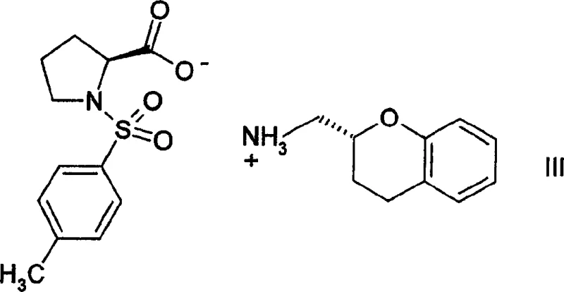 X-ray crystal structure of the diastereomeric salt used for chiral resolution
