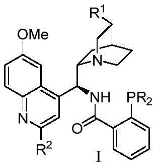 General chemical structure of the novel cinchona alkaloid ligand Formula I showing variable R groups
