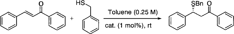 Asymmetric Michael addition reaction catalyzed by cinchona-squaramide catalyst showing high yield and ee