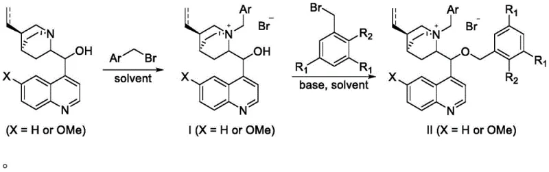 Two-step synthesis route for the novel bulky chiral quaternary ammonium salt catalyst
