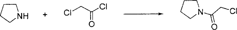 Improved synthesis of chloroacetyl pyrrolidine using triethylamine and methylene dichloride