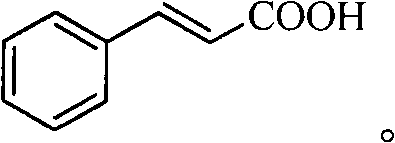 Chemical structure of Cinnamic Acid showing the core scaffold produced by the patented method