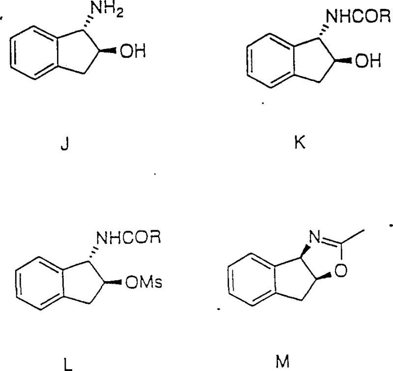 General reaction scheme showing regiospecific conversion of diols and halohydrins to cis-1-amino-2-indanol