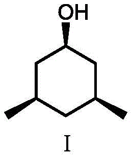 Chemical structure of cis,cis-3,5-dimethyl-1-cyclohexanol showing the specific stereochemistry at positions 1, 3, and 5