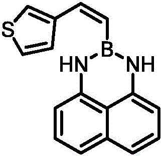 Specific example of high-yield synthesis of thiophene-substituted cis-styryl boron derivative