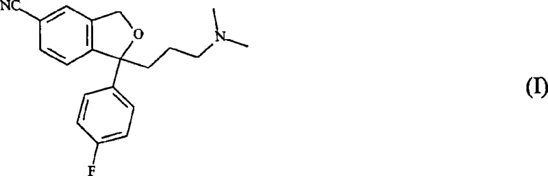 Cyclization reaction scheme converting precursor diol III to Citalopram I