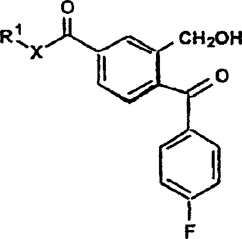 Intermediate structure Formula IVa showing the open chain ketone and hydroxyl group after first Grignard addition