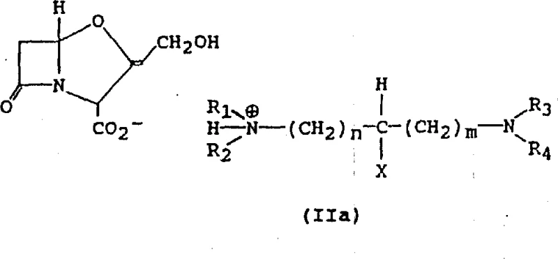 Chemical structure of Clavulanic Acid Diamine Monosalt Formula IIa