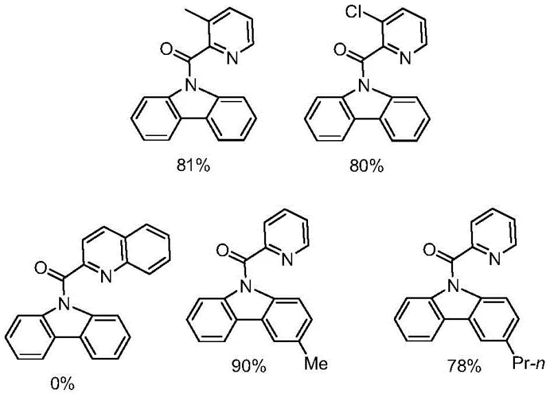 Substrate scope examples showing diverse carbazole derivatives synthesized via the cobalt method