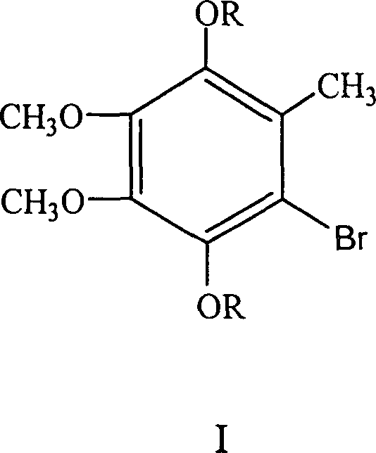 Chemical structure of halogenated Q0 quinhydrone derivative Compound I used as Grignard precursor