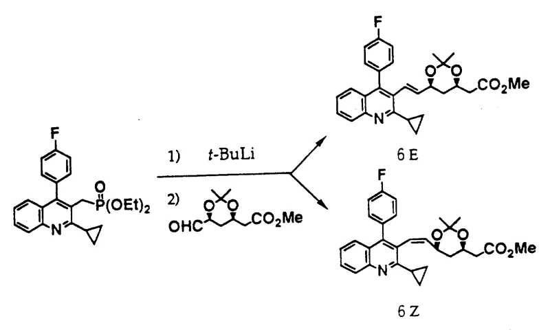 Specific embodiment showing stereoselective synthesis using t-BuLi