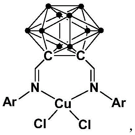 General structure of the copper complex containing ortho-carborane Schiff base ligand
