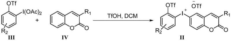 Preparation of coumarin iodonium salt precursor