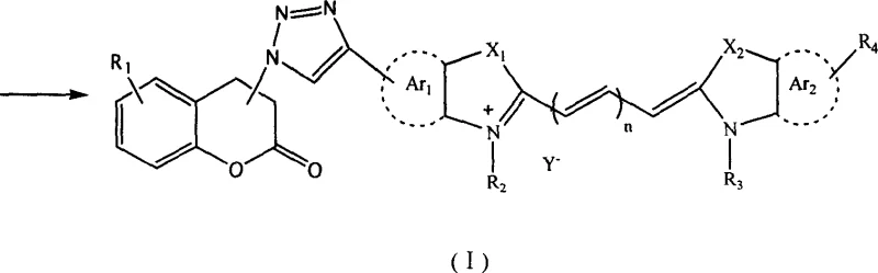 General synthetic methods A and B for coumarin cyanine dyes via click chemistry
