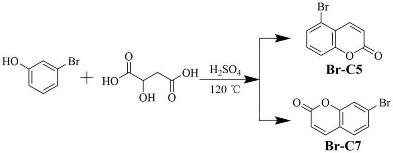 Synthetic route for ligands Br-C5 and L-C5 via cyclization and Stille coupling