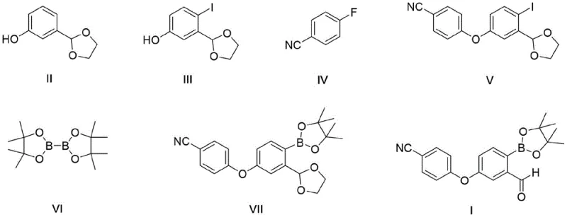 Novel synthetic route for Crisaborole intermediate featuring acetal protection and Miyaura borylation