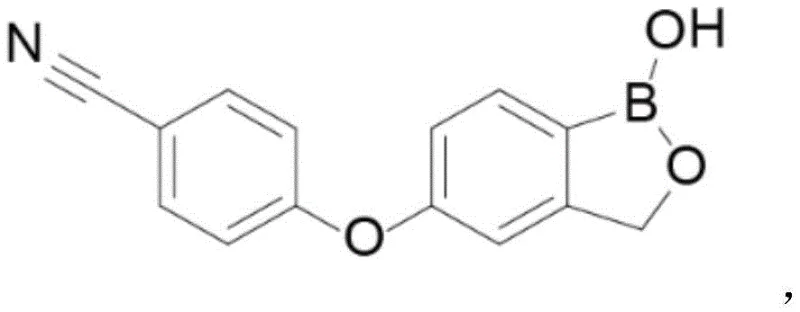 Chemical structure of Crisaborole showing the benzoxaborole core