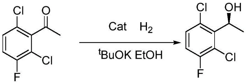 Conventional chemical reduction of ketone using Iridium catalyst and hydrogen gas
