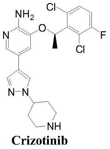 Chemical structure of Crizotinib showing the core pyridine and phenyl ether scaffold
