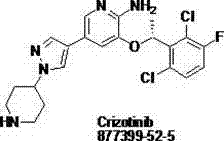 Chemical structure of Crizotinib showing the core pyridine and phenyl moieties