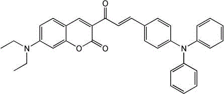 Chemical structure of CTPA fluorescent probe showing coumarin and triphenylamine moieties