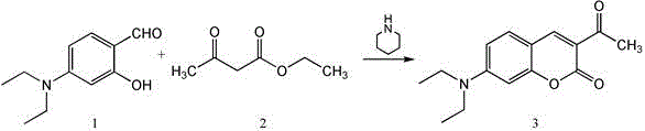 Synthesis reaction scheme for CTPA fluorescent probe intermediate