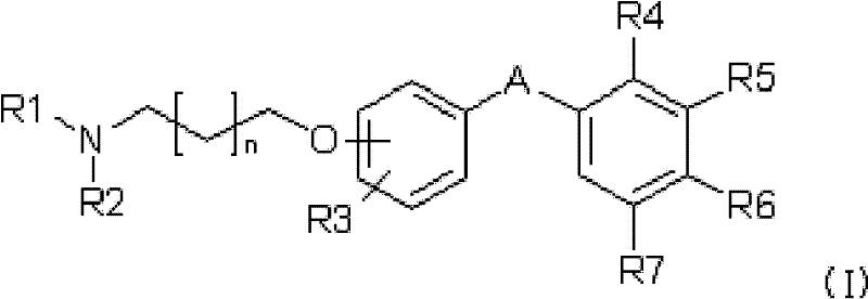 General Formula I of aminoalkoxy curcumin derivatives showing the core structure with variable amine side chains