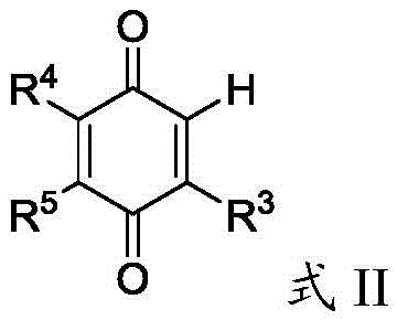 Structure of quinone reactants (Formula II)