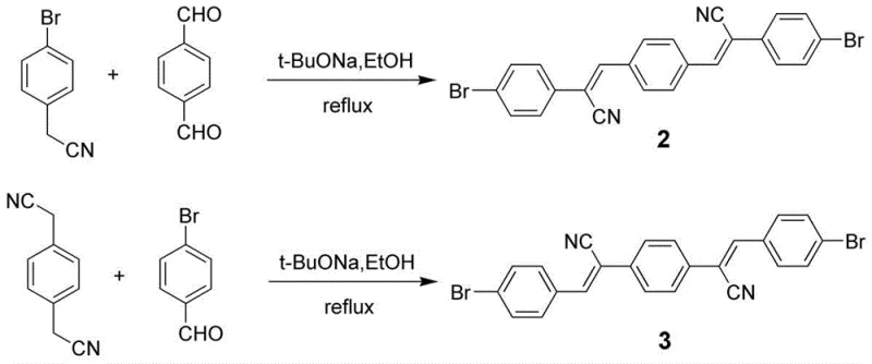 Synthesis of cyanostyrene intermediates via Knoevenagel condensation