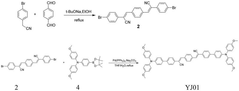 Complete synthetic route for YJ01 involving Suzuki coupling