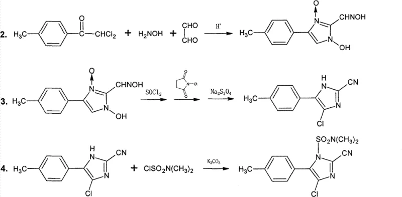 Detailed reaction mechanisms for oxime formation and chlorination steps in Cyazofamid synthesis