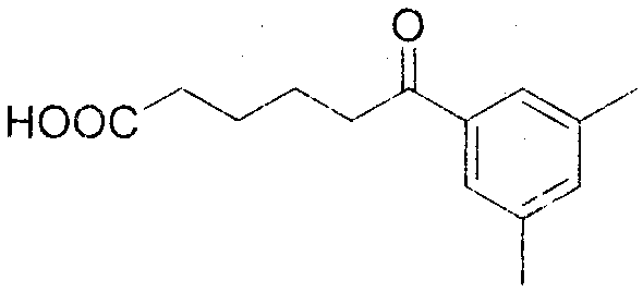 Chemical structure of 6-(3,5-dimethylphenyl)-6-oxohexanoic acid showing substrate scope