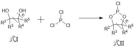 Cyclization reaction of diol with phosphorus trichloride to form chlorophosphate intermediate