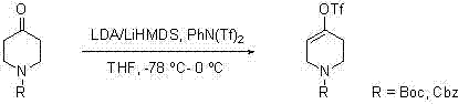 Conventional synthesis using LDA/LiHMDS at -78°C showing harsh conditions