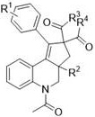 General structural formula of cyclopentadienodihydroquinoline compounds showing variable R groups