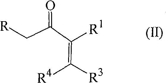 Structure of the substituted enone reactant (Formula II) used in the cyclization reaction