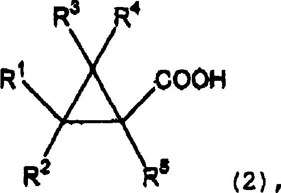 Chemical structure of cyclopropanecarboxylic acid reactant Formula 2
