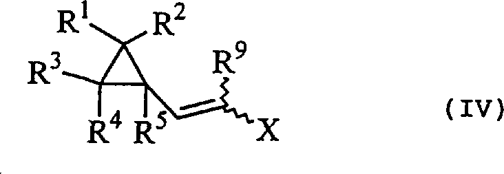 Structure of cyclopropylvinyl derivative Formula IV intermediate in the reaction pathway