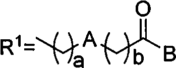 General chemical structure Formula I of the N4-modified cytarabine prodrug showing the heterocyclic linker and fatty ester chain