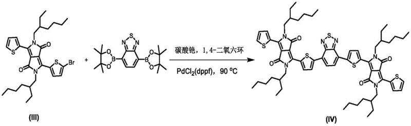 Suzuki coupling reaction scheme for final D-A-D assembly