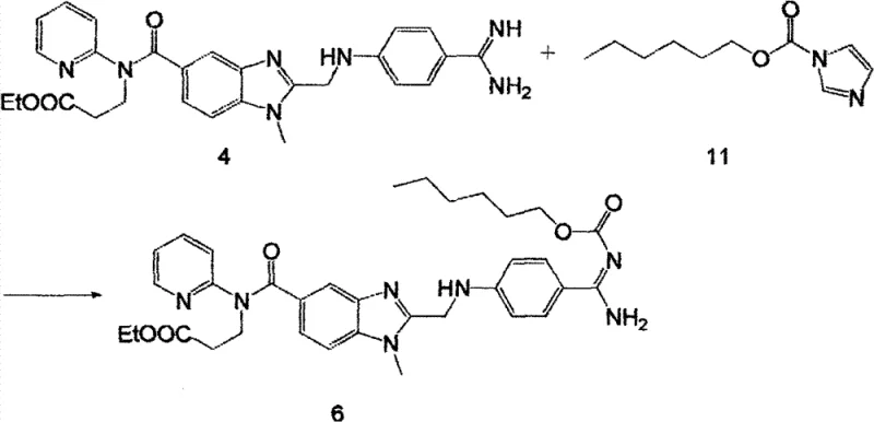 Final coupling step using stable Compound 11 to avoid phosgene