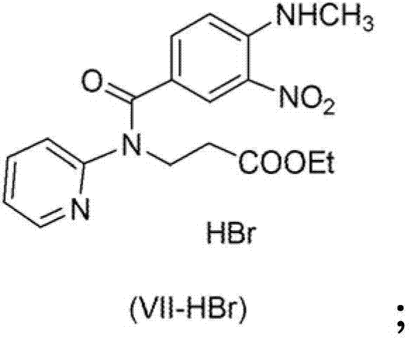 Structure of the novel Nitro Intermediate Hydrobromide Salt (VII-HBr)