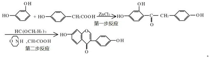 Conventional synthesis route using Zinc Chloride showing low yield and high temperature conditions