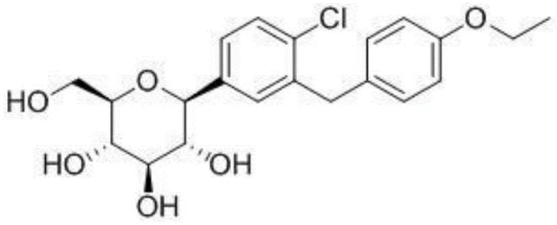 Chemical structure of Dapagliflozin, the final API requiring this intermediate