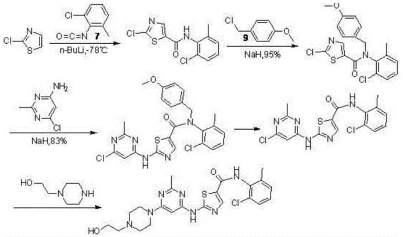 Prior art synthetic route utilizing n-BuLi at cryogenic temperatures
