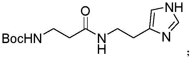 Chemical structure of the coupled intermediate Boc-beta-Ala-histamine