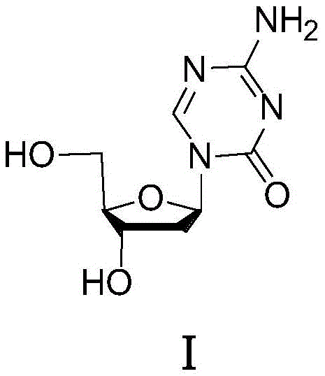 Chemical structure of Decitabine (Compound I), the final API target