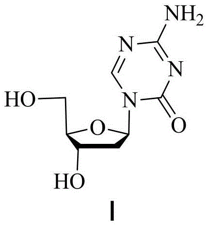 Chemical structure of Decitabine (Formula I), the target active pharmaceutical ingredient